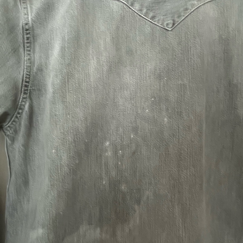 Vintage Levi's Two Horse Men's Gray Denim Western Pearl Snap Shirt, Size S - Picture 13 of 15